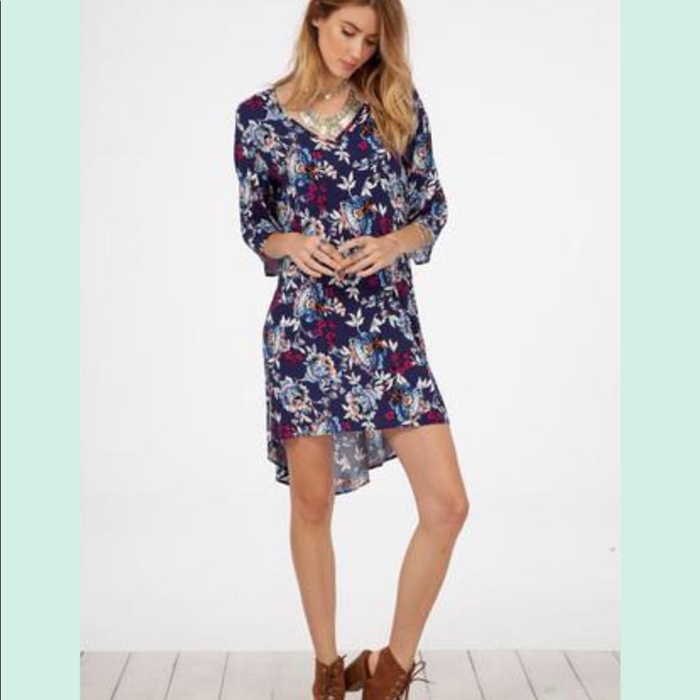 NWT floral high low boutique dress